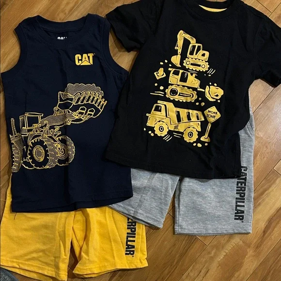 CAT Kids Construction Themed Outfit Set - Picture 1 of 4